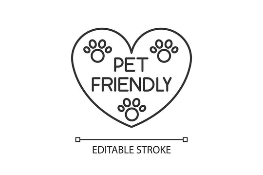 Dog Friendly and No Pet Signs Icons Set