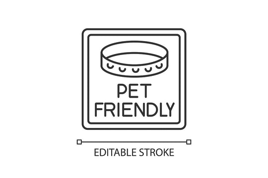 Dog Friendly and No Pet Signs Icons Set