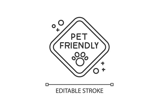 Dog Friendly and No Pet Signs Icons Set