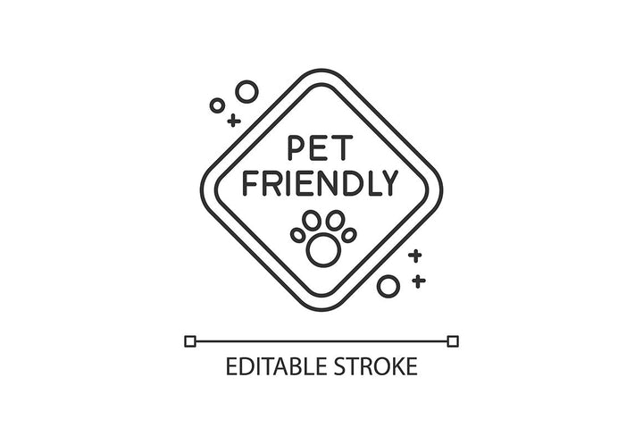 Dog Friendly and No Pet Signs Icons Set