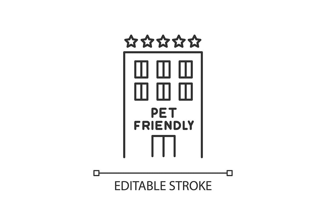 Dog Friendly and No Pet Signs Icons Set