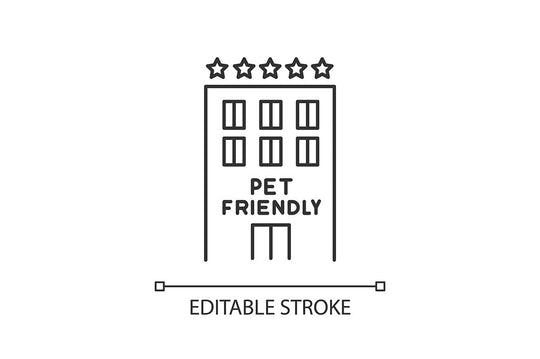 Dog Friendly and No Pet Signs Icons Set