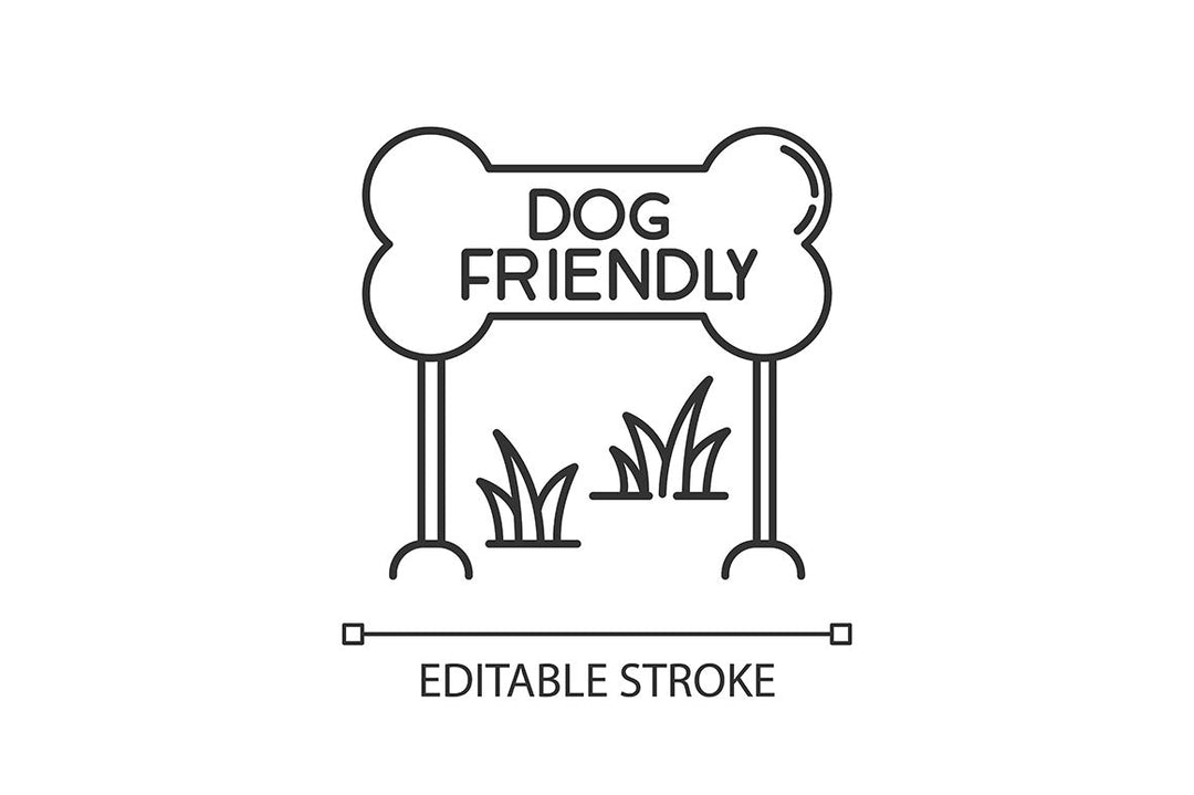 Dog Friendly and No Pet Signs Icons Set