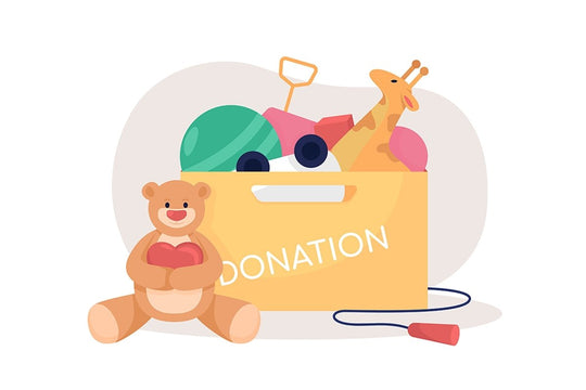 Donation box 2D vector isolated illustration set