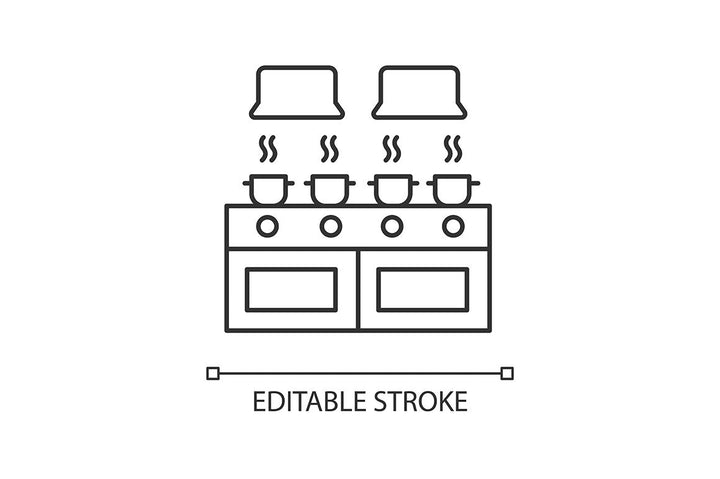 Dormitory pixel perfect linear icons set