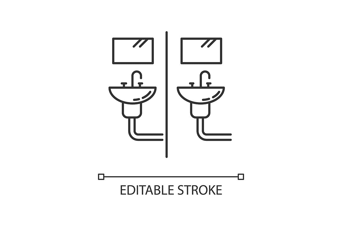 Dormitory pixel perfect linear icons set