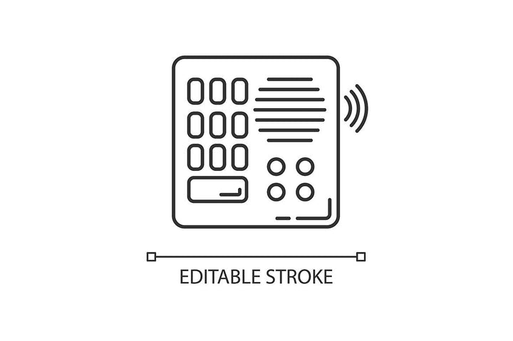 Dormitory pixel perfect linear icons set