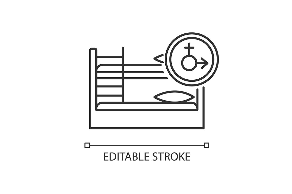 Dormitory pixel perfect linear icons set