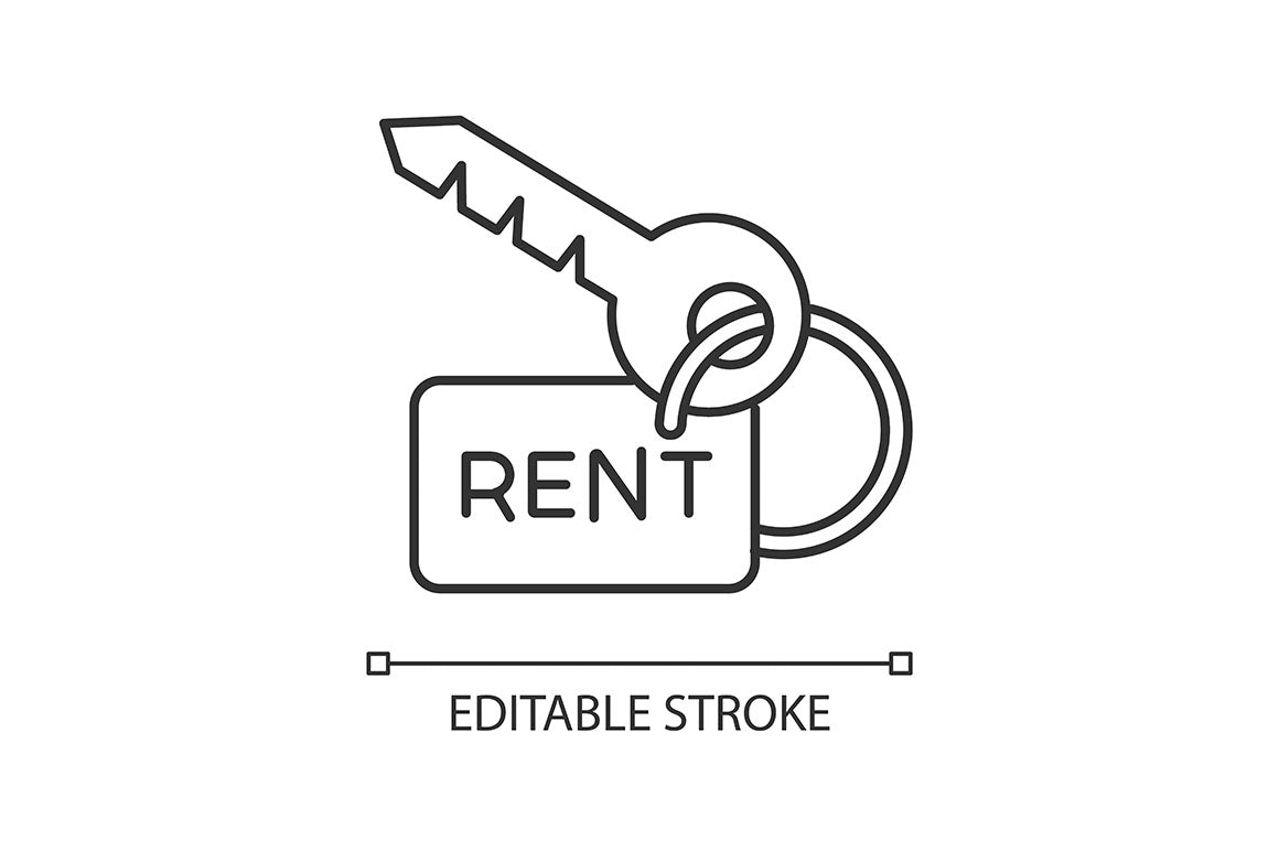 Dormitory pixel perfect linear icons set