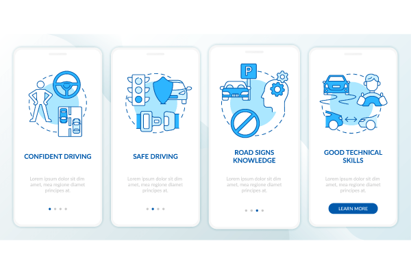 Driver Education App Page Screen Bundle