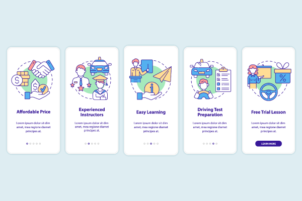 Driver education offers app page bundle