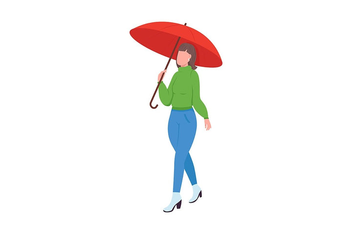 Dynamic autumn figures color vector characters set