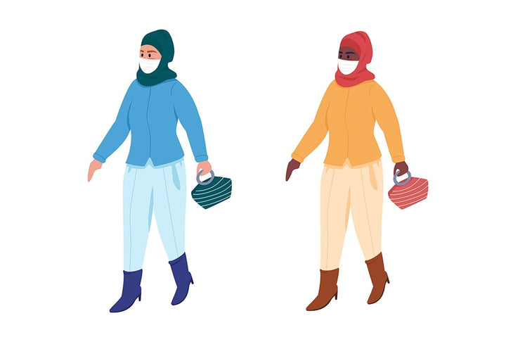 Dynamic figures flat color vector characters set