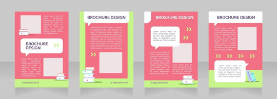 Education blank brochure layout design bundle