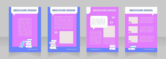 Education blank brochure layout design bundle