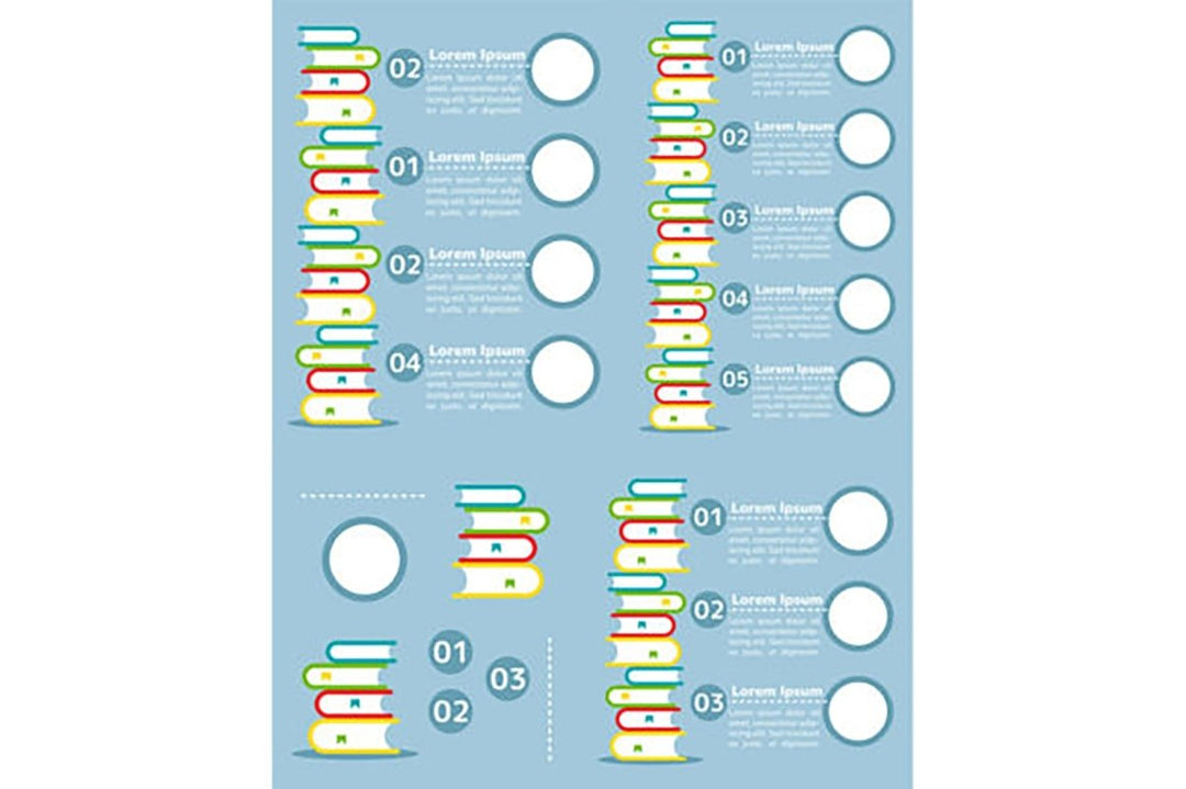 Education infographic chart design template bundle