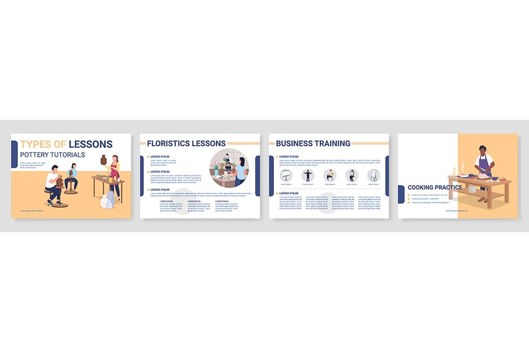 Education options brochure template set