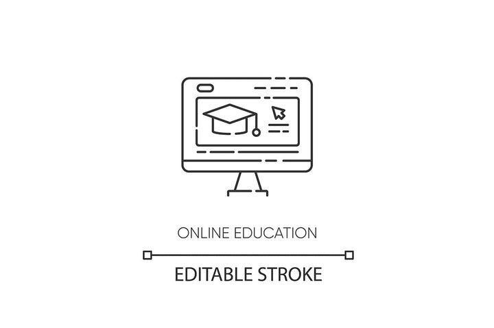 Education pixel perfect linear icons set