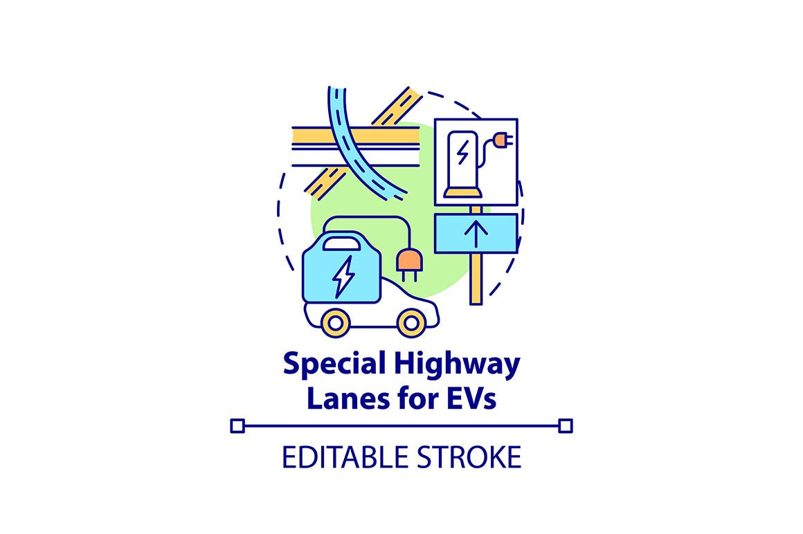 Electric Vehicle Icons Bundle