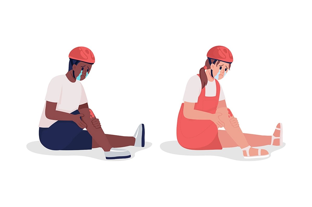 Emergency situation color vector character set