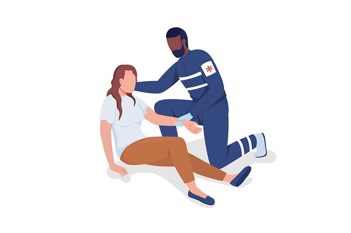 Emergency situation color vector character set