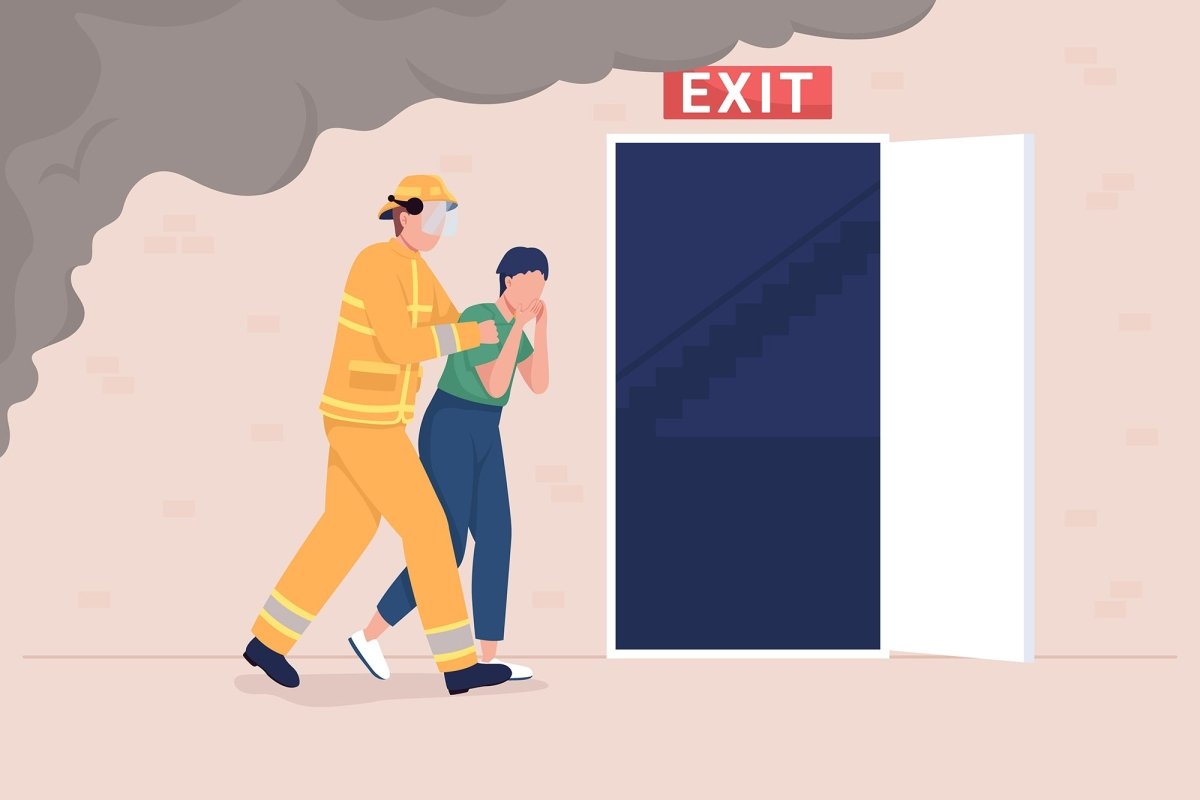 Emergency situation color vector illustrations set