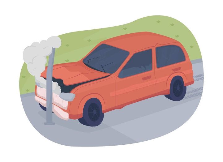 Emergency situation color vector illustrations set