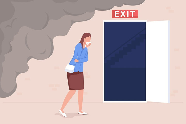 Emergency situations color vector illustration set