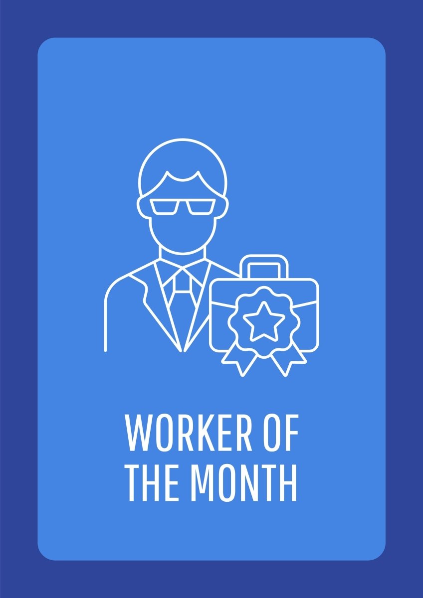 Employee appreciation day postcard with linear glyph icon set
