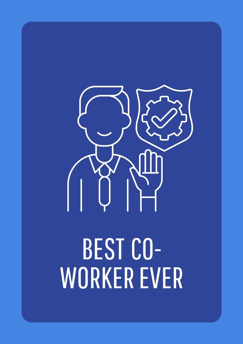 Employee appreciation day postcard with linear glyph icon set