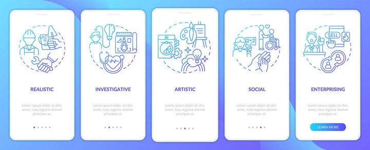 Employee engagement mobile app screen bundle