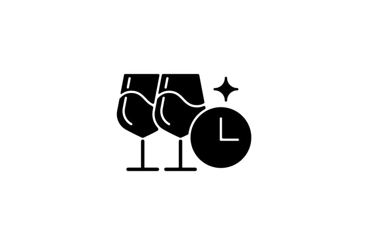 Employee perks and bonuses black glyph icons set on white space