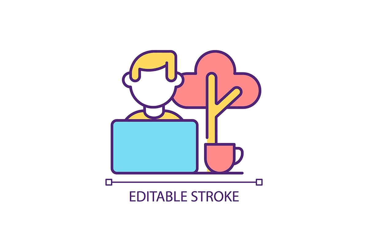 Employee productivity RGB color icon set