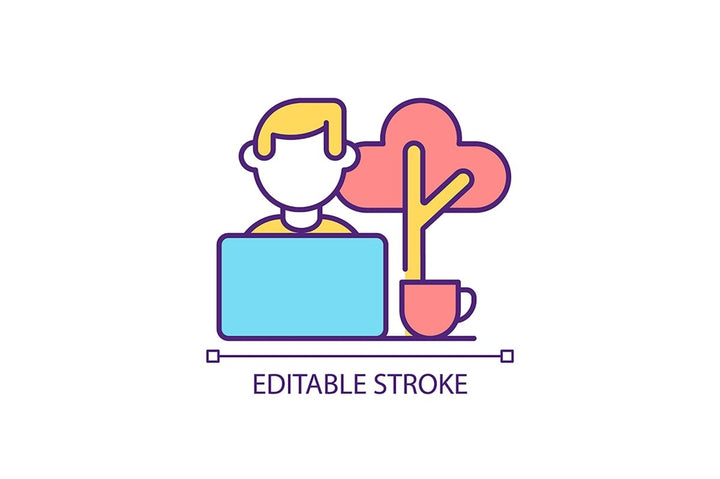 Employee productivity RGB color icon set