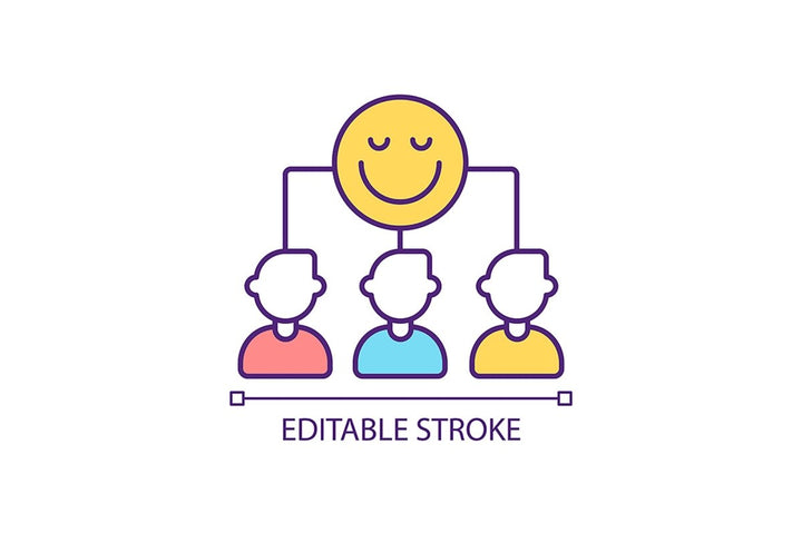 Employee productivity RGB color icon set