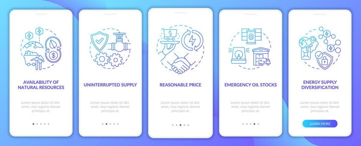 Energetic security onboarding mobile app page screen bundle