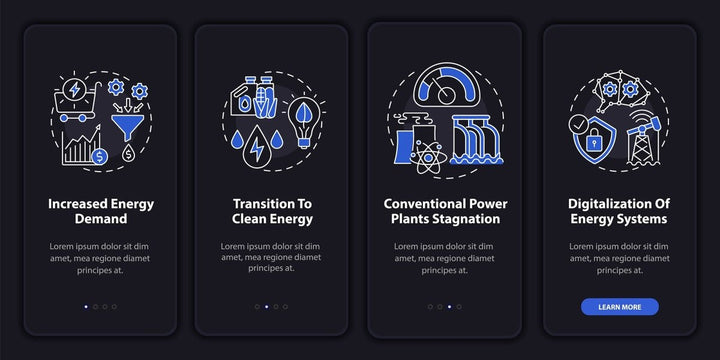 Energetic security onboarding mobile app page screen bundle