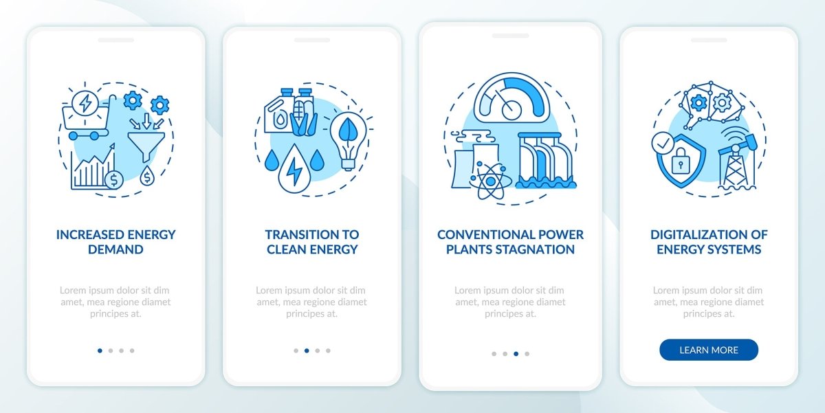 Energetic security onboarding mobile app page screen bundle
