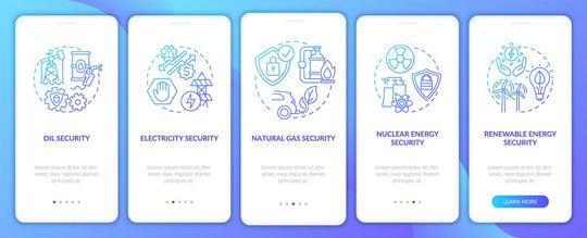 Energetic security onboarding mobile app page screen bundle