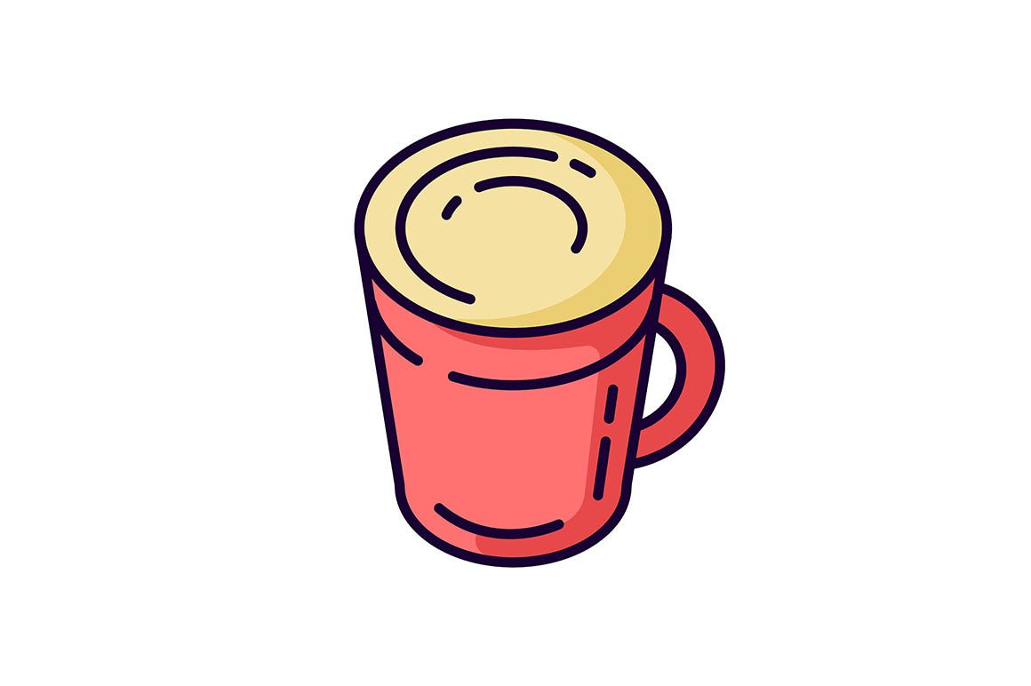 Energy drinks and caffeine RGB color icons set