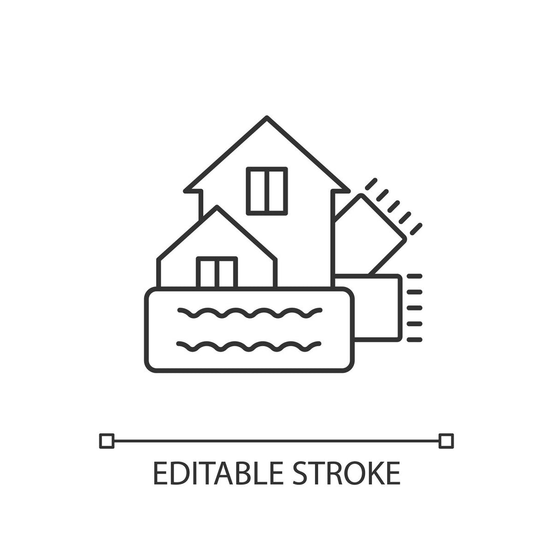 Energy efficiency linear icons set