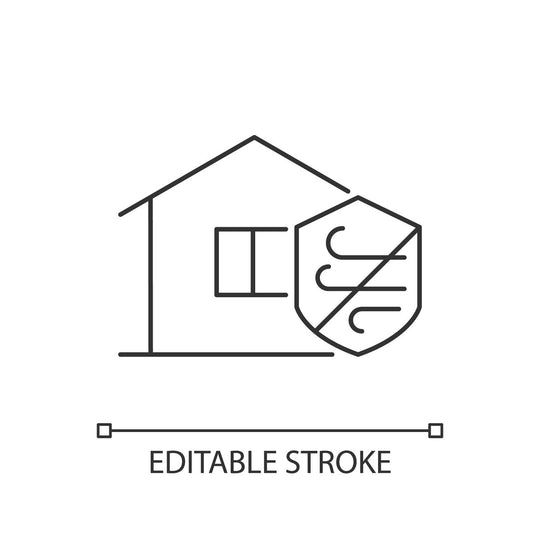 Energy efficiency linear icons set