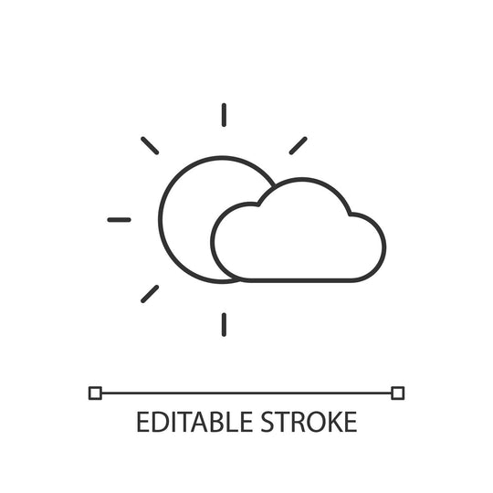 Energy efficiency linear icons set