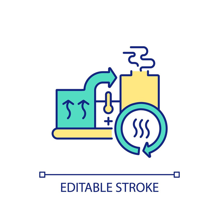 Energy efficiency RGB color icons set