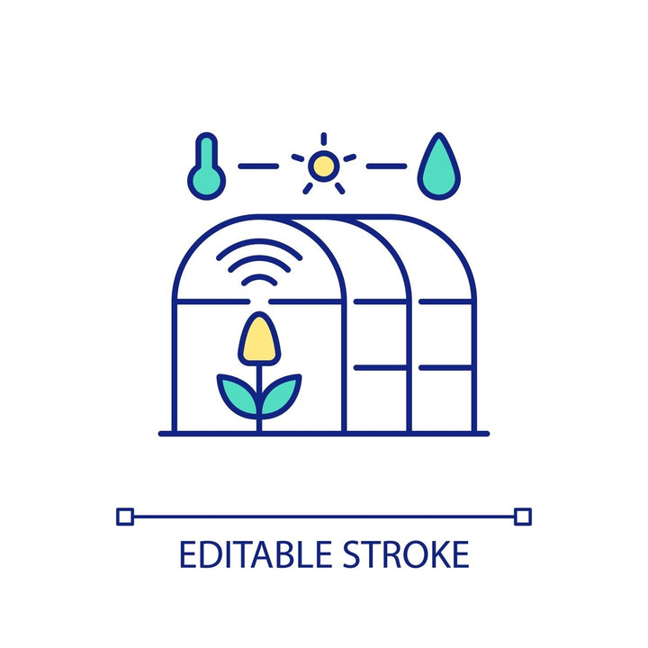 Energy efficiency RGB color icons set