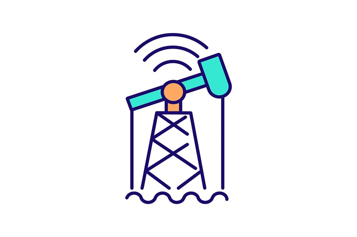 Energy industry RGB color icons set