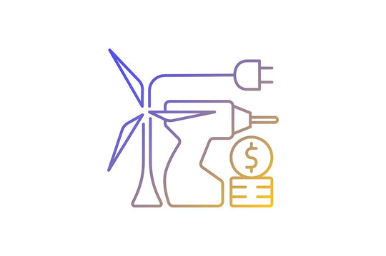 Energy purchase linear icons set