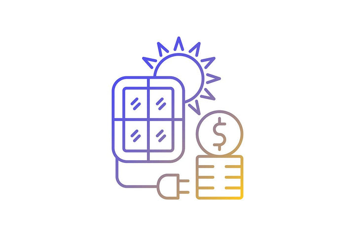 Energy purchase linear icons set