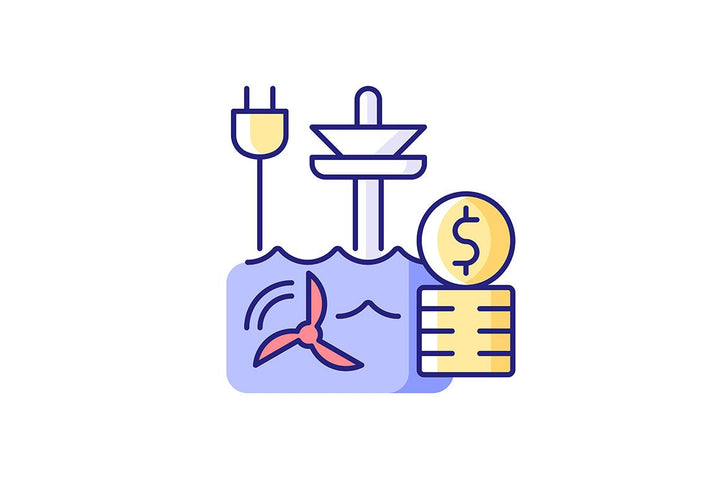 Energy purchase RGB color icons set