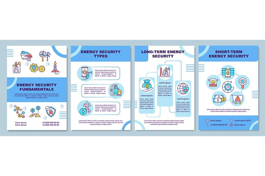 Energy security brochure template set